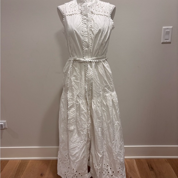 Avec Les Filles White Eyelet Lace Maxi Dress NOT for Sale - Picture 8 of 8